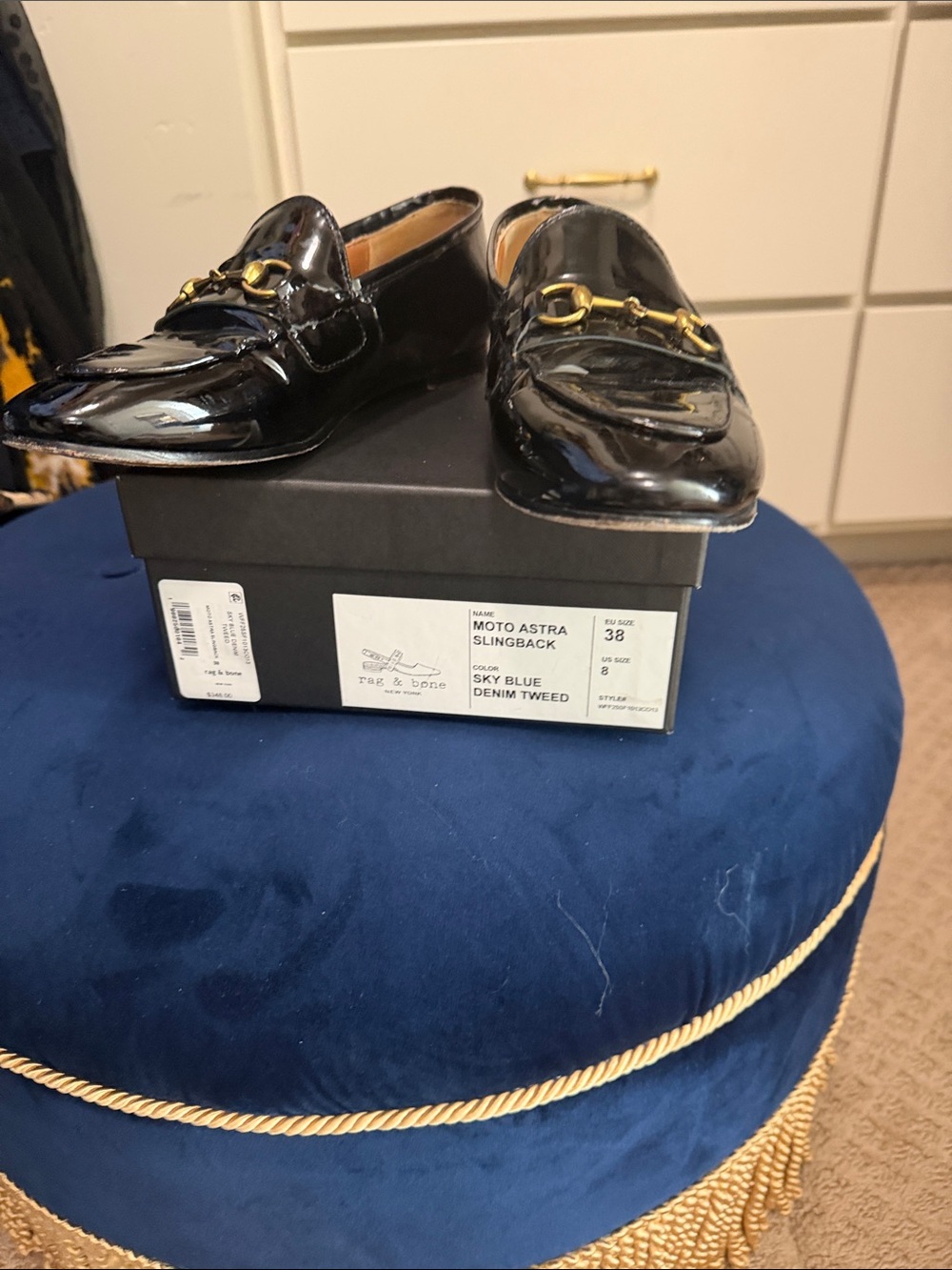 Gucci Black Patent Leather Horsebit Loafers